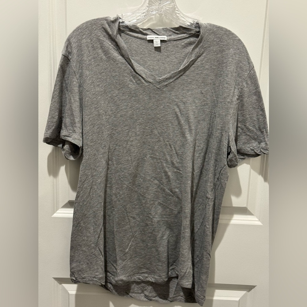 James Perse Women's Size 1 Short Sleeve Heathered Gray TShirt
